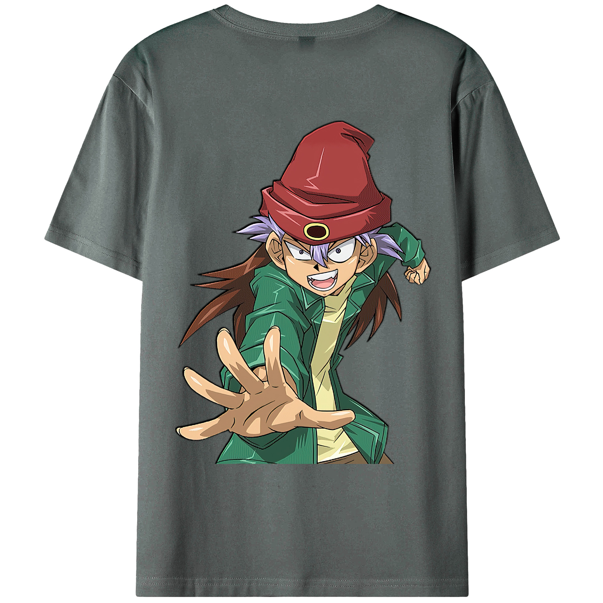 （画像用） 遊☆戯☆王 Yu-Gi-Oh! 綿100％ メンズ半袖Tシャツ（バックプリント） 通気性